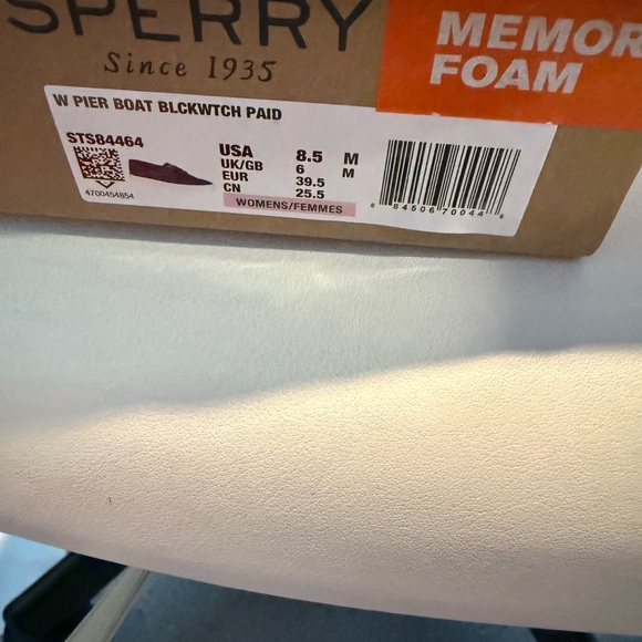 Sperry Pier Boat Shoe Size 8.5 Plaid New in Box - Picture 3 of 5